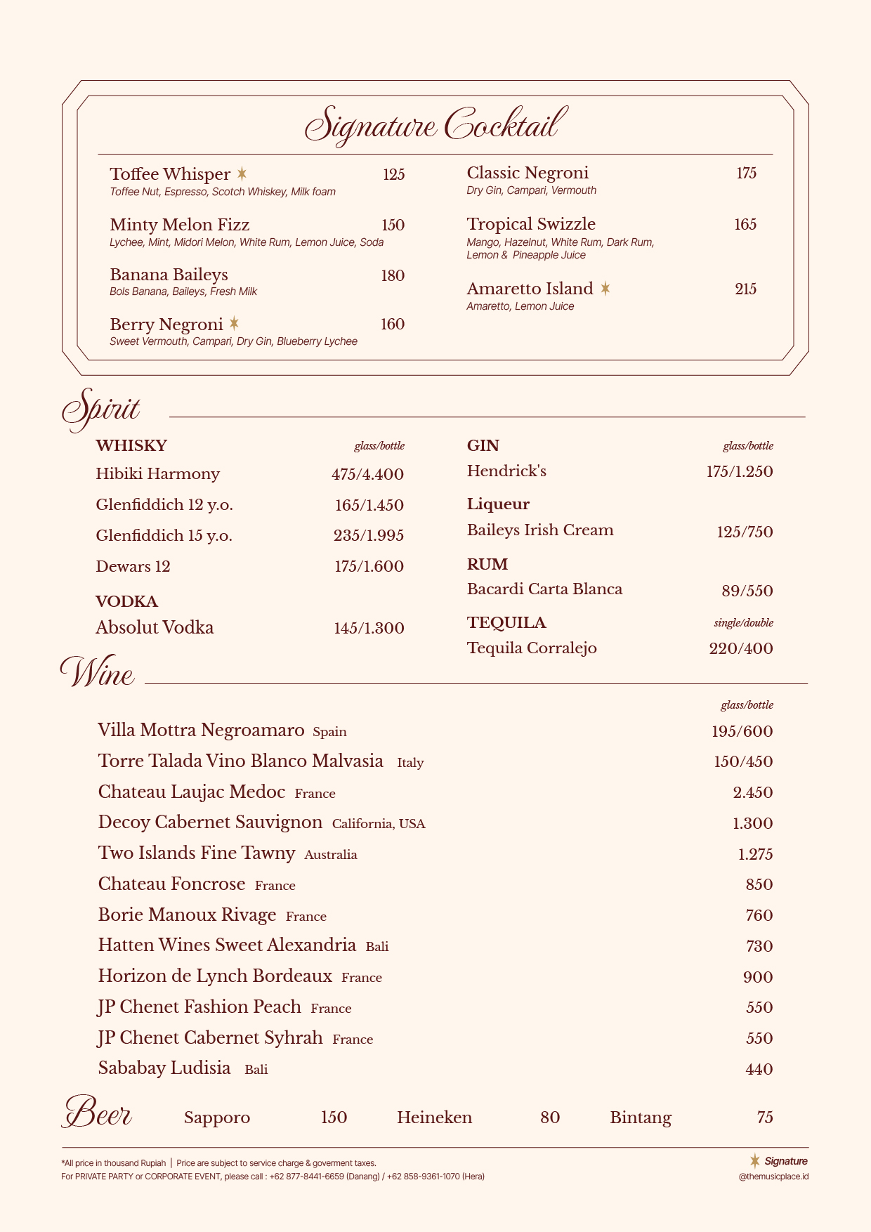 Signature Cocktail